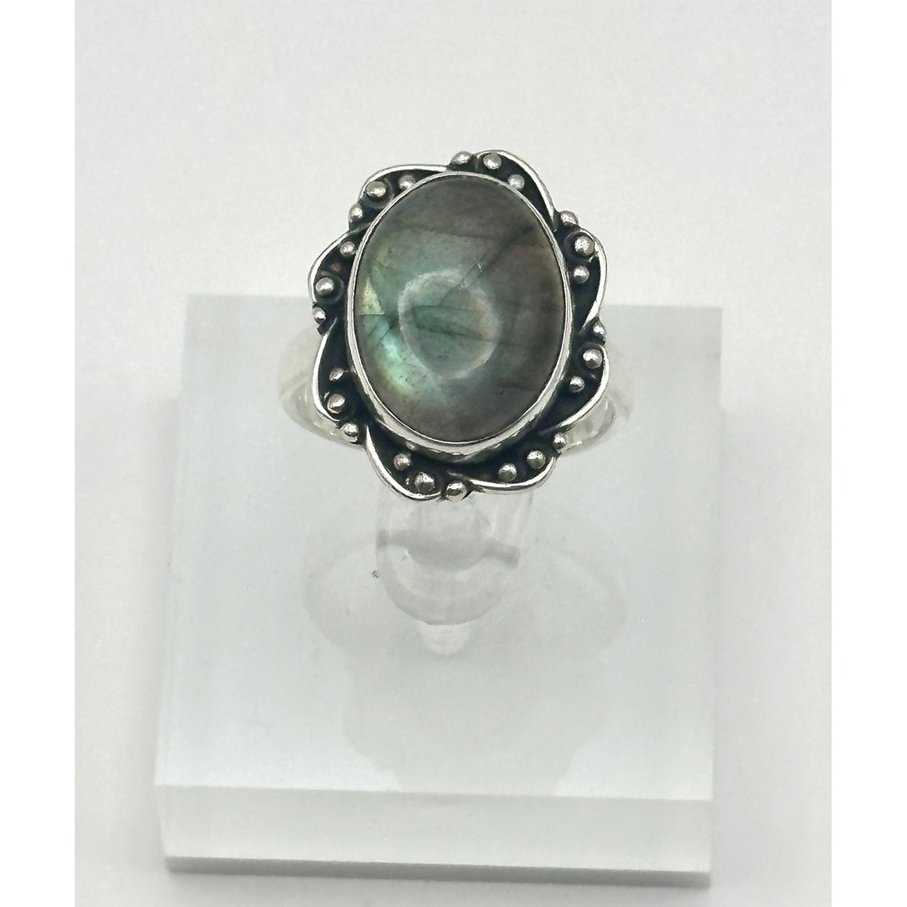 Labradorite Sterling Silver Ring Size 9